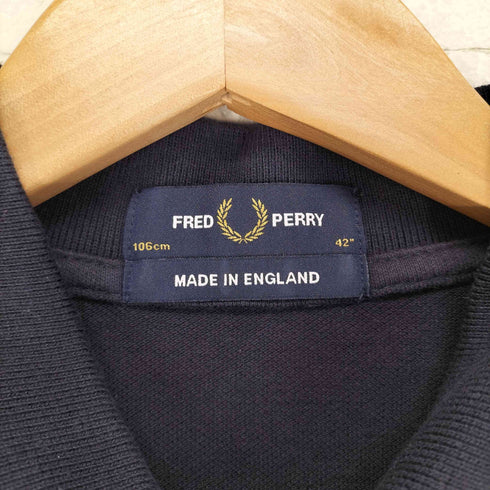 フレッドペリー FRED PERRY イングランド製 ワンポイント刺繍鹿の子ポロシャツ メンズ  42